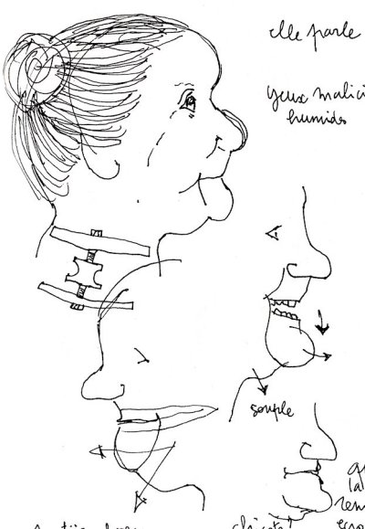 croquis prépa maquette grand-mère géante 2014